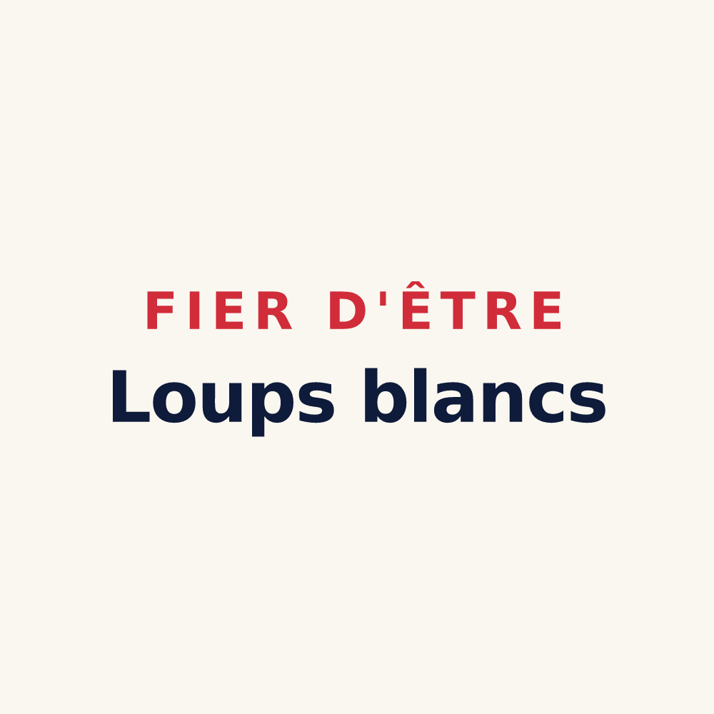 Tasse « Fier d'être Loups blancs » — design pour Ouhans