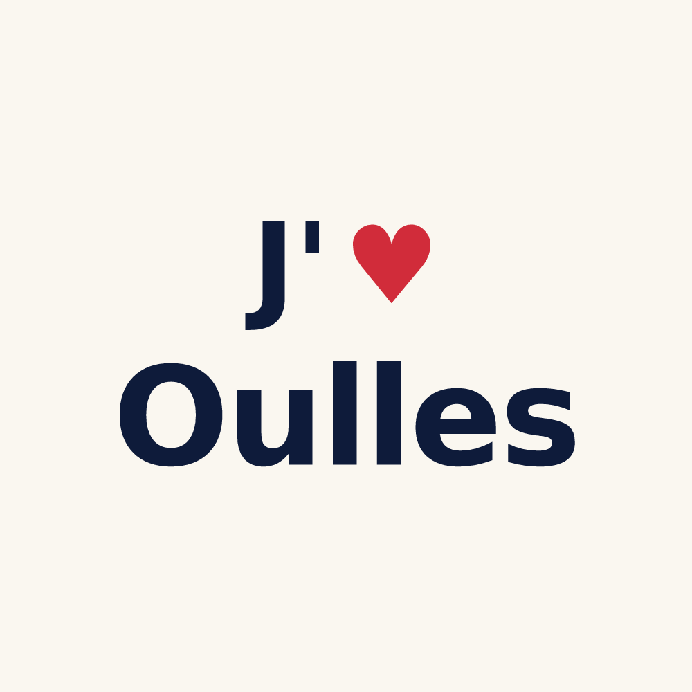 Tasse personnalisée Oulles — design « J'aime Oulles » imprimé sur la tasse