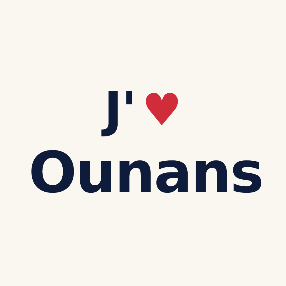 Tasse personnalisée Ounans — design J'aime Ounans