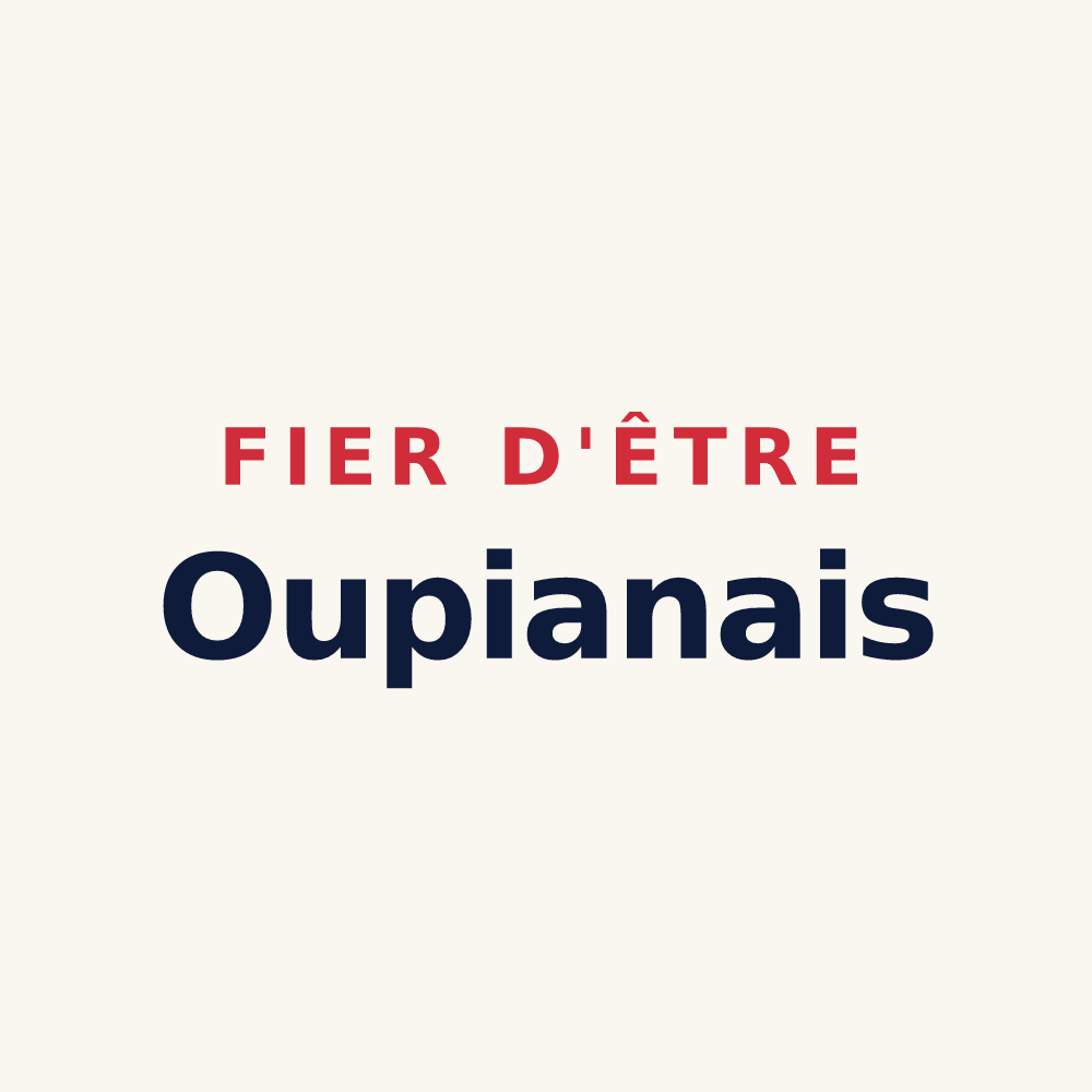 Tasse « Fier d'être Oupianais » — design pour Oupia
