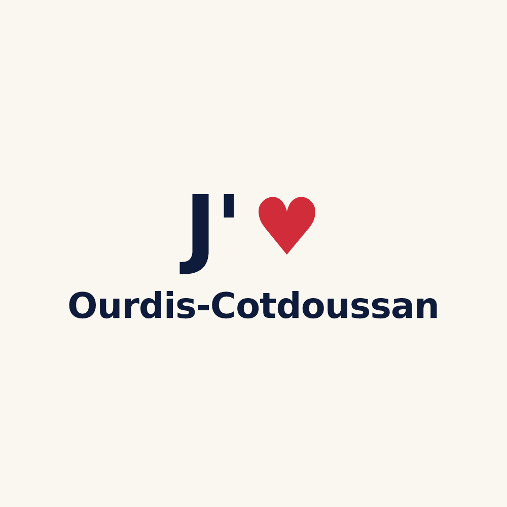 Tasse personnalisée Ourdis-Cotdoussan — design J'aime Ourdis-Cotdoussan