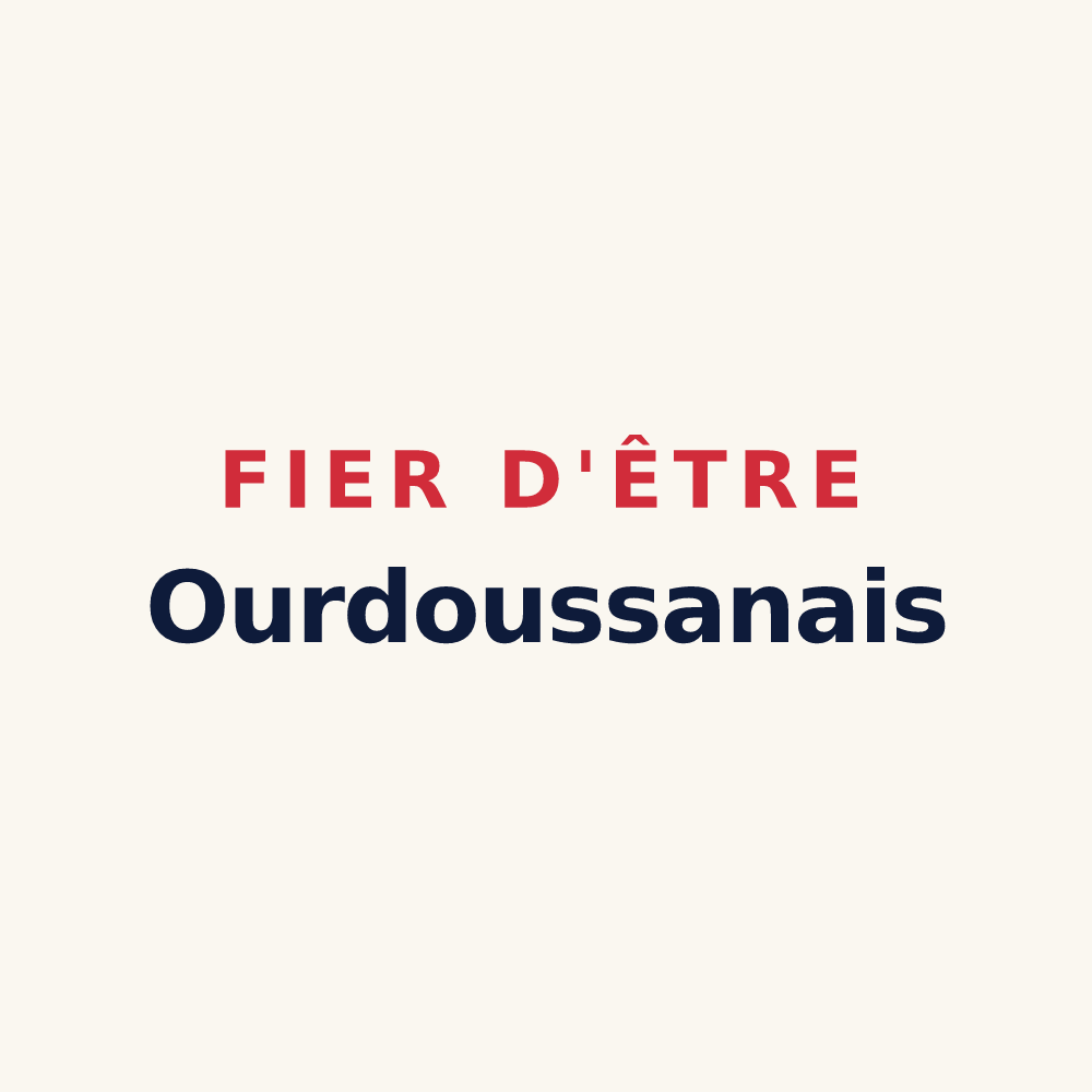 Tasse « Fier d'être Ourdoussanais » — design pour Ourdis-Cotdoussan
