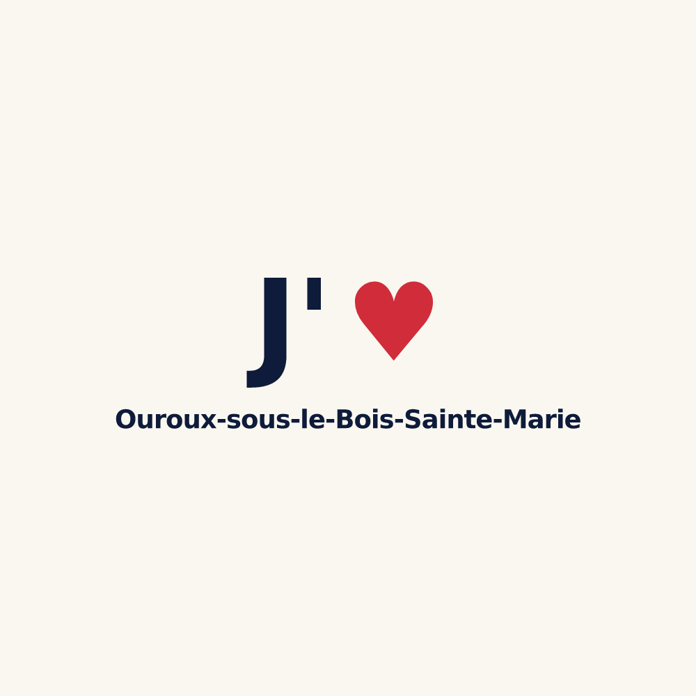 Tasse personnalisée Ouroux-sous-le-Bois-Sainte-Marie — design « J'aime Ouroux-sous-le-Bois-Sainte-Marie » imprimé sur la tasse