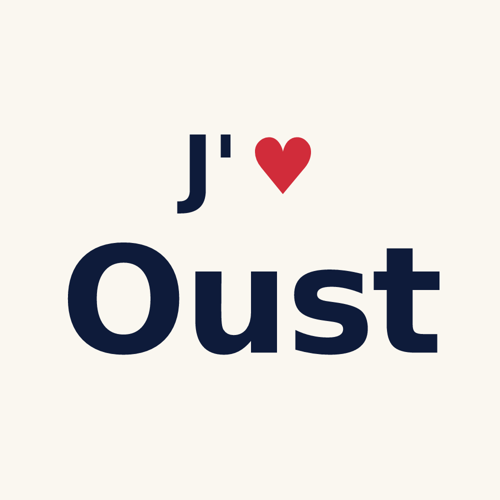 Tasse personnalisée Oust — design J'aime Oust