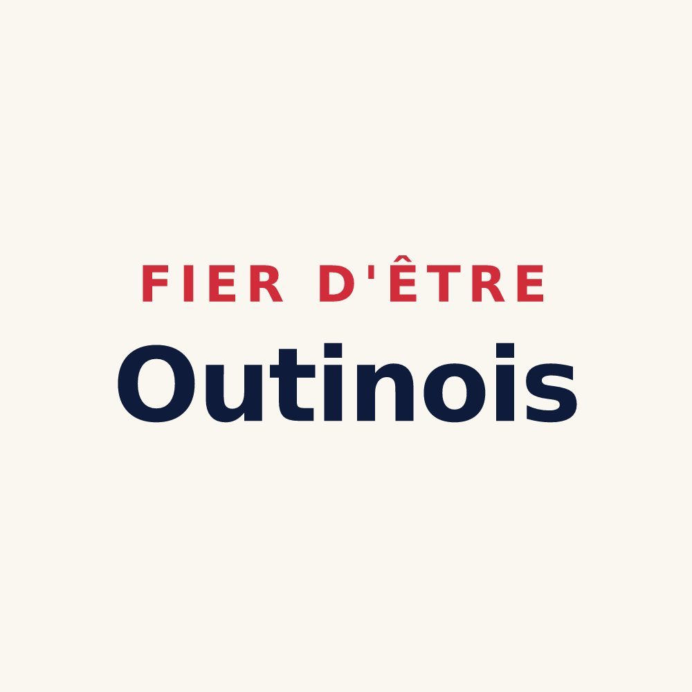 Tasse « Fier d'être Outinois » — design pour Outines