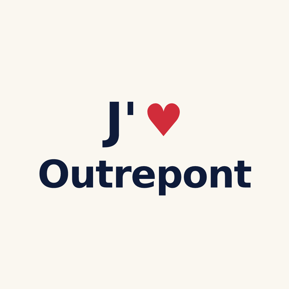 Tasse personnalisée Outrepont — design J'aime Outrepont