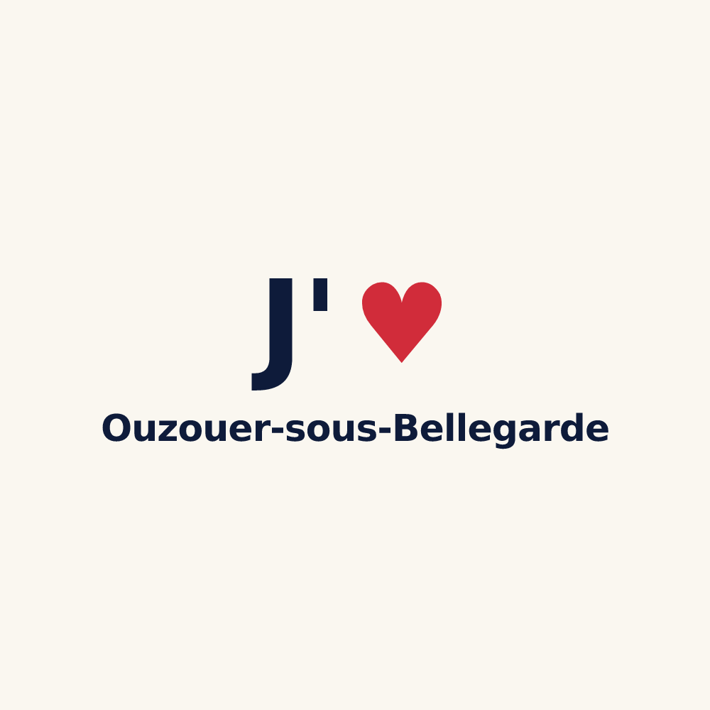 Tasse personnalisée Ouzouer-sous-Bellegarde — design J'aime Ouzouer-sous-Bellegarde