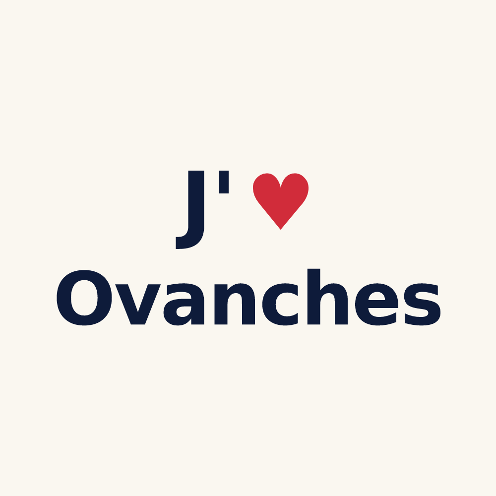 Tasse personnalisée Ovanches — design J'aime Ovanches