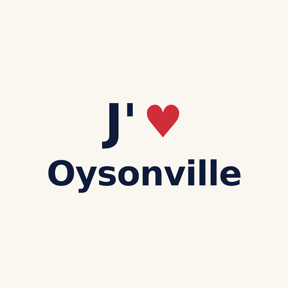 Tasse personnalisée Oysonville — design « J'aime Oysonville » imprimé sur la tasse