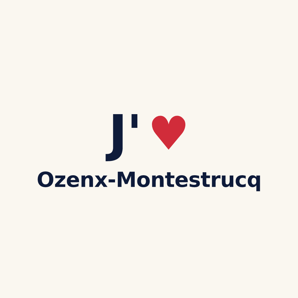 Tasse personnalisée Ozenx-Montestrucq — design J'aime Ozenx-Montestrucq