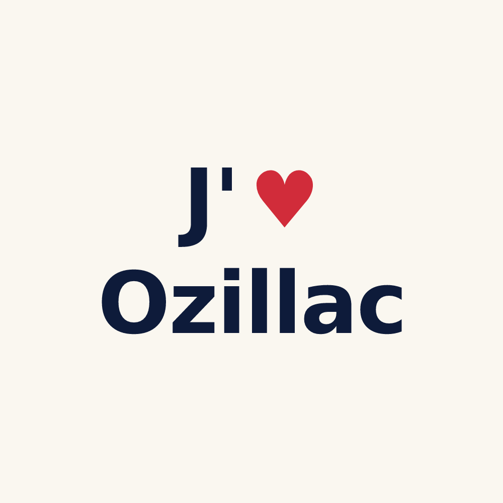 Tasse personnalisée Ozillac — design J'aime Ozillac