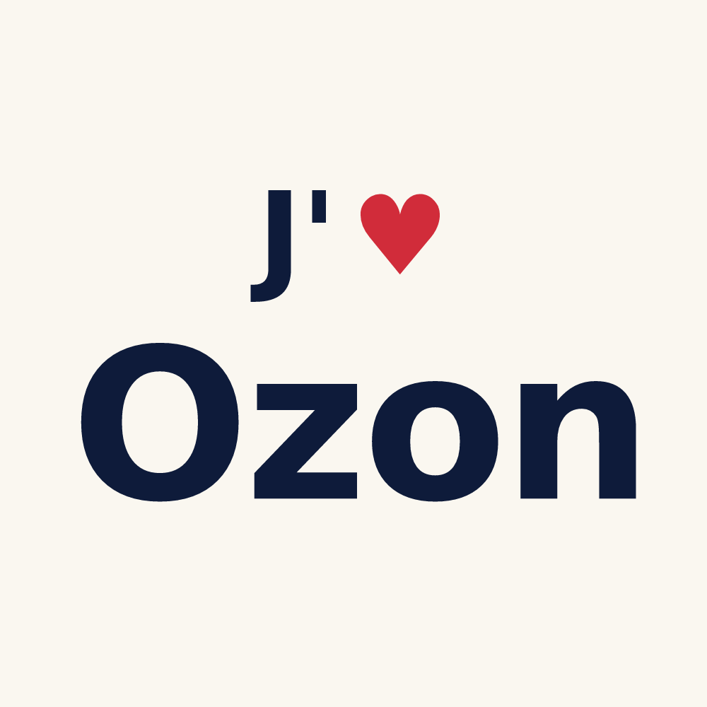 Tasse personnalisée Ozon — design J'aime Ozon