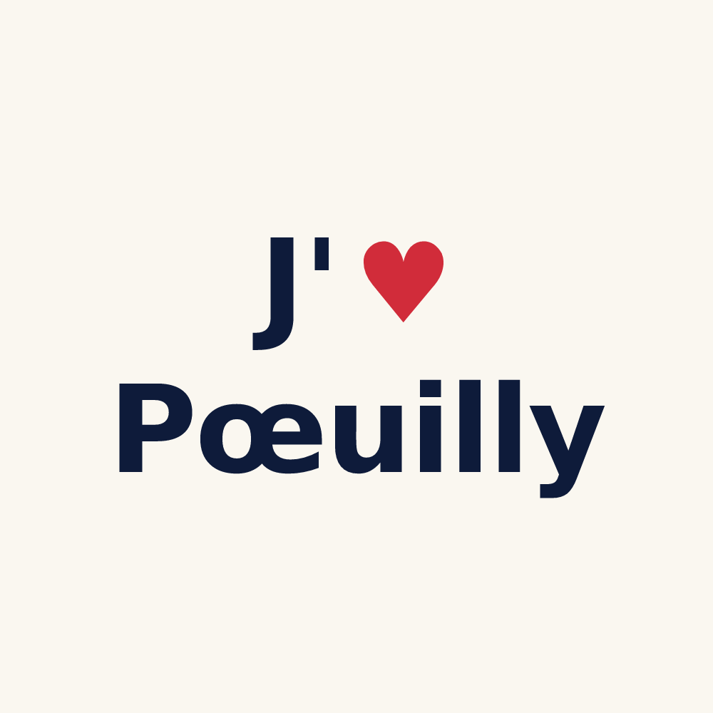 Tasse personnalisée Pœuilly — design J'aime Pœuilly