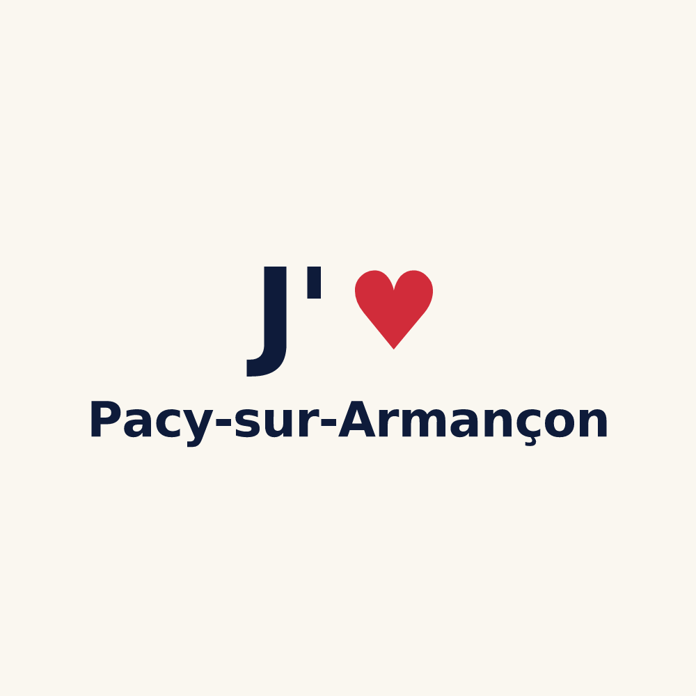 Tasse personnalisée Pacy-sur-Armançon — design J'aime Pacy-sur-Armançon