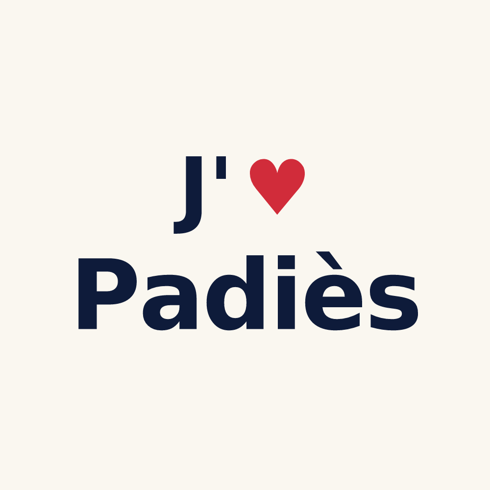 Tasse personnalisée Padiès — design J'aime Padiès