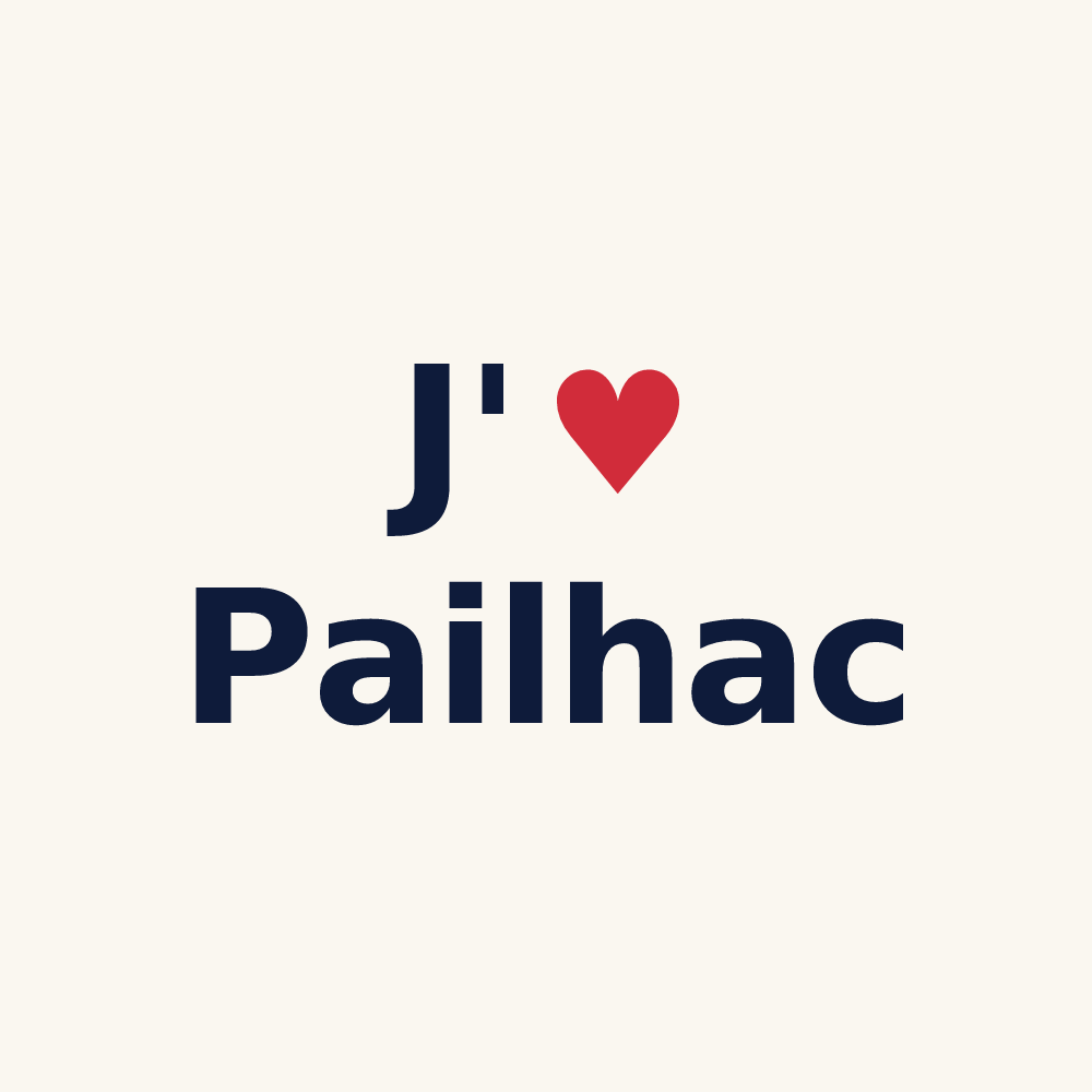 Tasse personnalisée Pailhac — design « J'aime Pailhac » imprimé sur la tasse