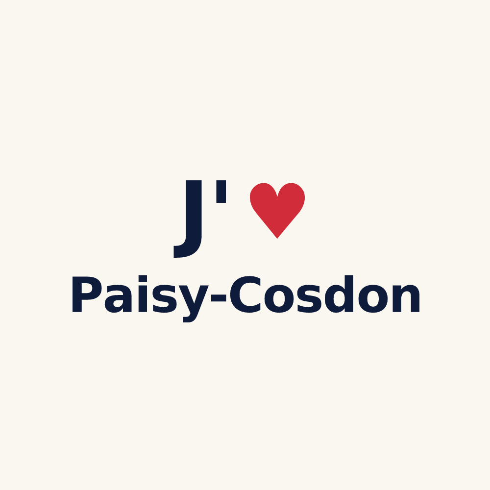 Tasse personnalisée Paisy-Cosdon — design J'aime Paisy-Cosdon
