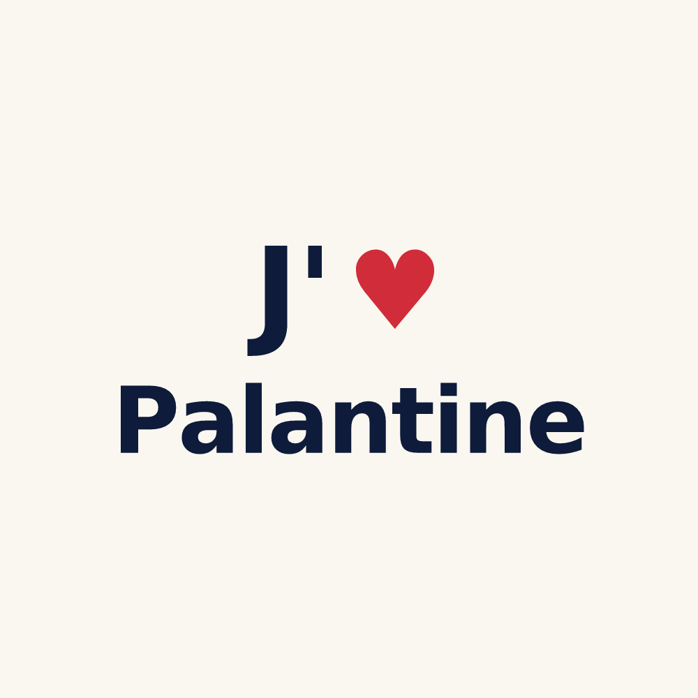 Tasse personnalisée Palantine — design J'aime Palantine