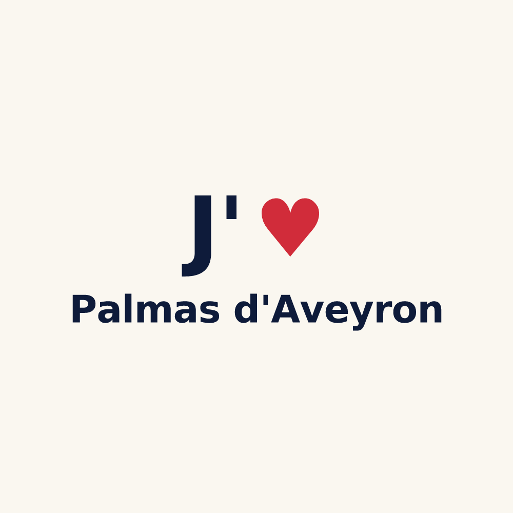 Tasse personnalisée Palmas d'Aveyron — design J'aime Palmas d'Aveyron