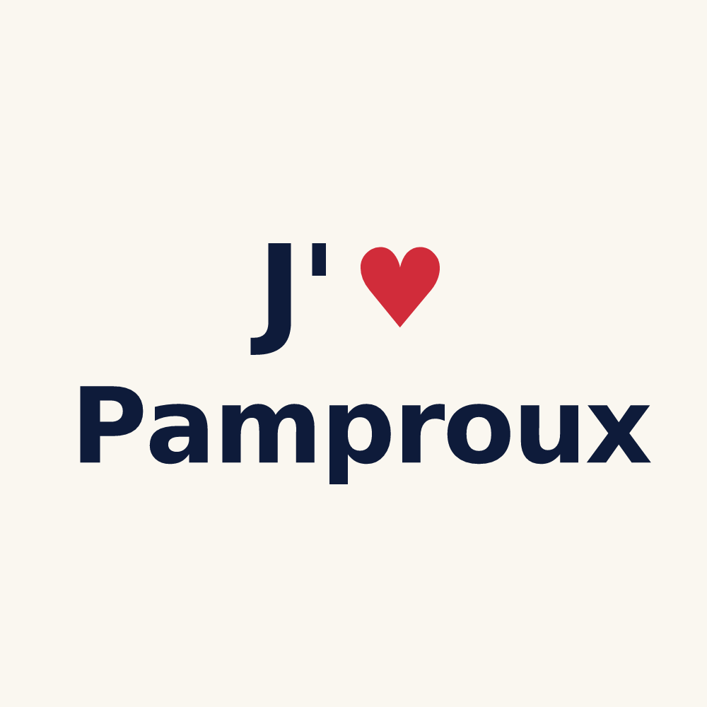 Tasse personnalisée Pamproux — design J'aime Pamproux