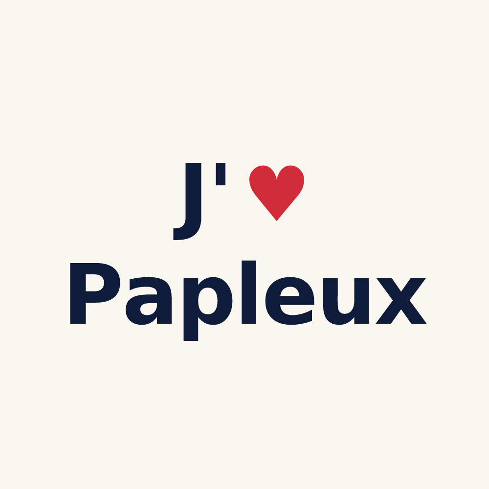 Tasse personnalisée Papleux — design J'aime Papleux