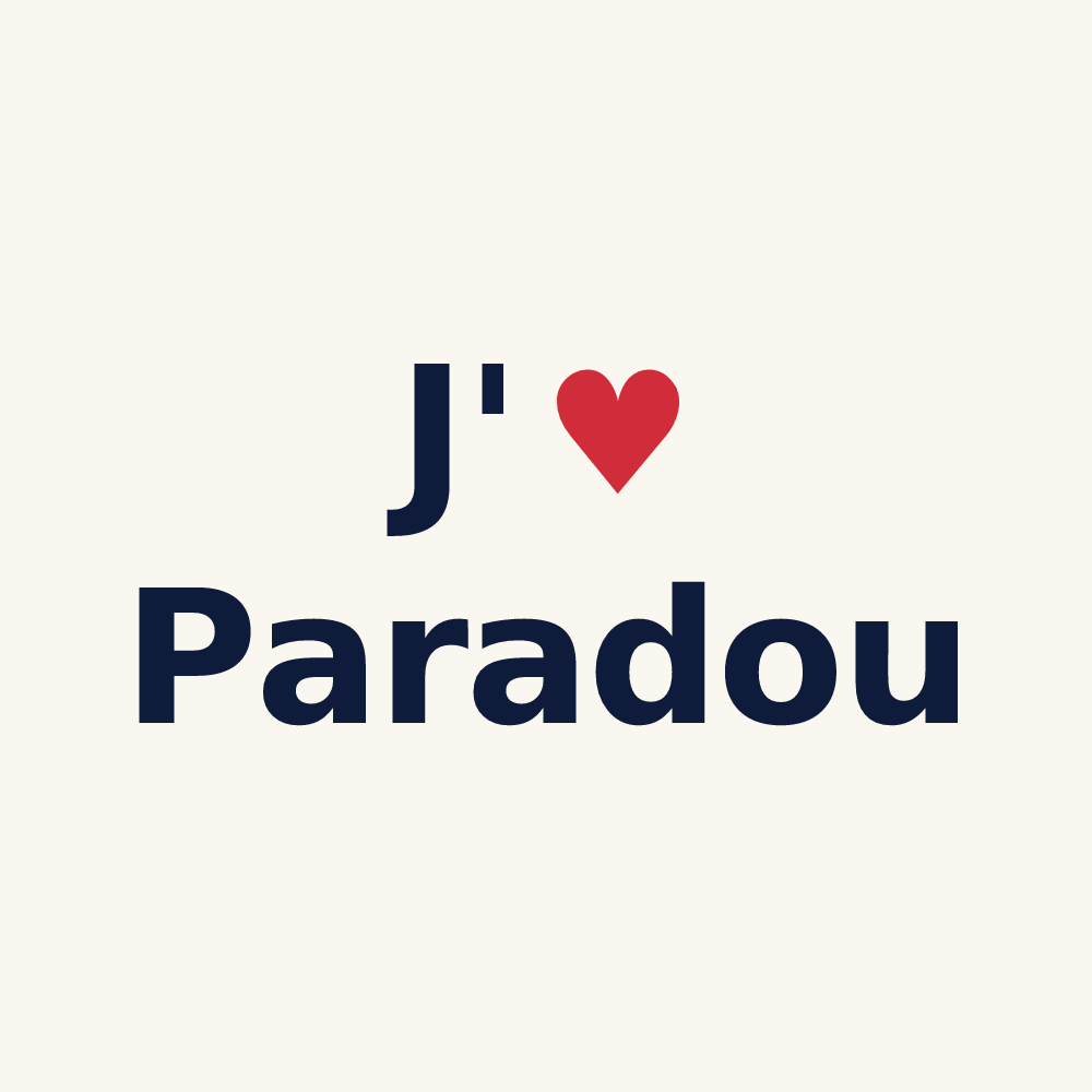 Tasse personnalisée Paradou — design J'aime Paradou
