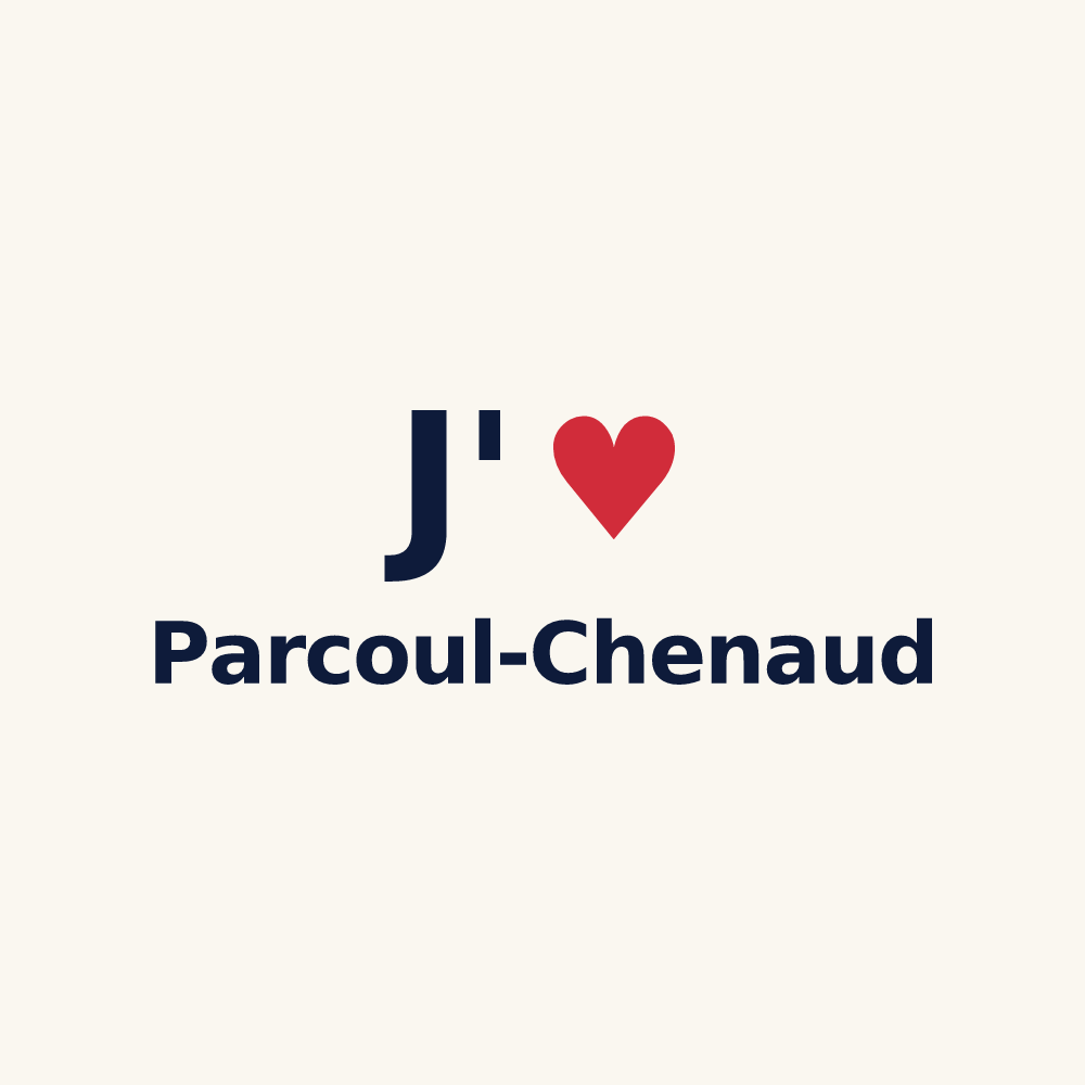 Tasse personnalisée Parcoul-Chenaud — design J'aime Parcoul-Chenaud