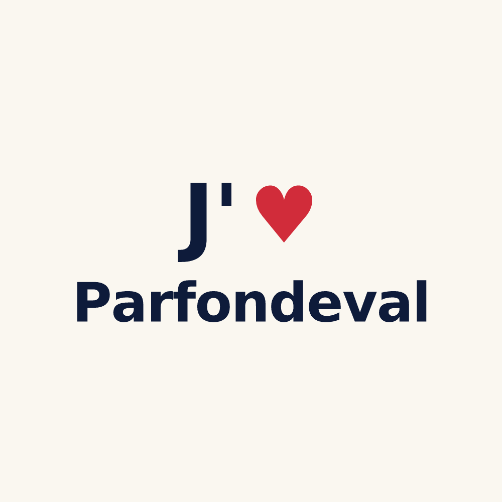 Tasse personnalisée Parfondeval — design J'aime Parfondeval