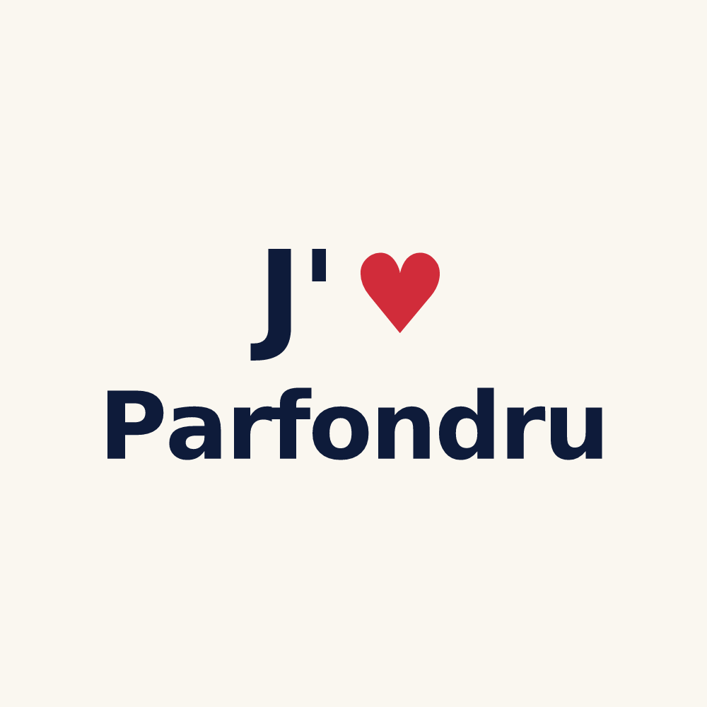 Tasse personnalisée Parfondru — design J'aime Parfondru