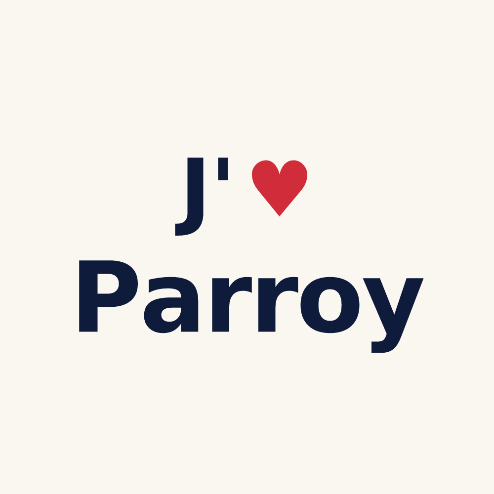 Tasse personnalisée Parroy — design J'aime Parroy