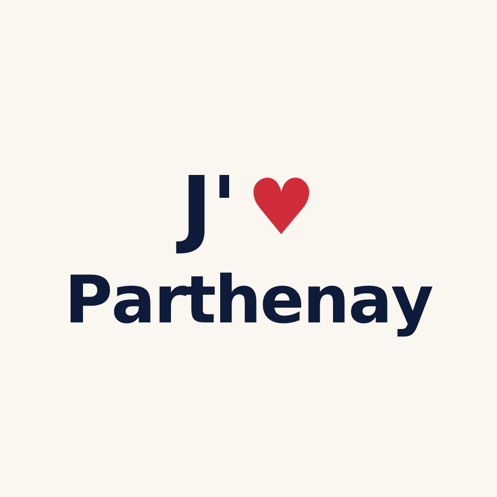 Tasse personnalisée Parthenay — design J'aime Parthenay