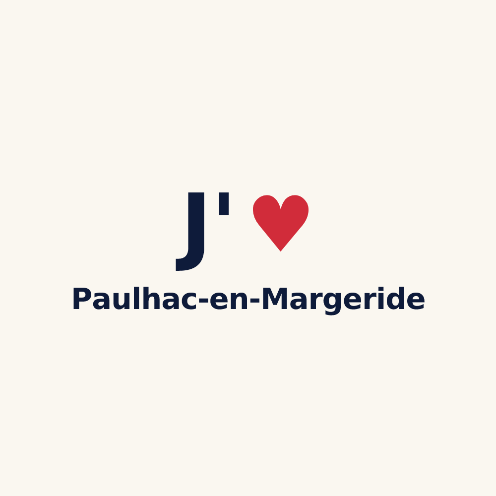 Tasse personnalisée Paulhac-en-Margeride — design J'aime Paulhac-en-Margeride