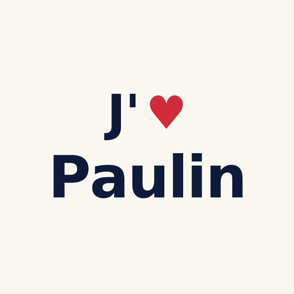 Tasse personnalisée Paulin — design J'aime Paulin