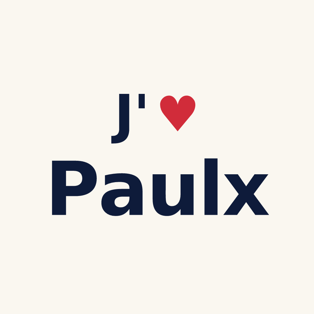 Tasse personnalisée Paulx — design J'aime Paulx