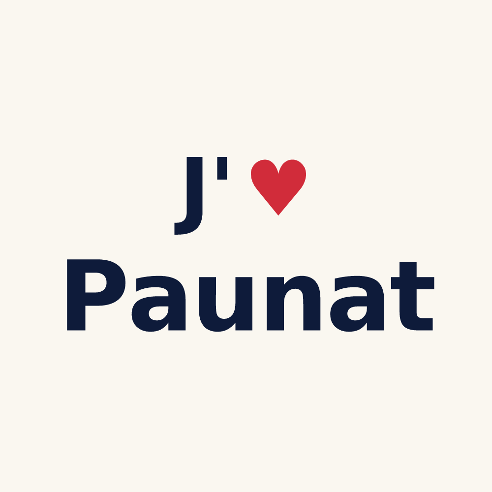 Tasse personnalisée Paunat — design J'aime Paunat