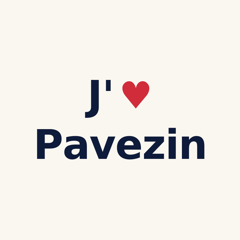 Tasse personnalisée Pavezin — design J'aime Pavezin
