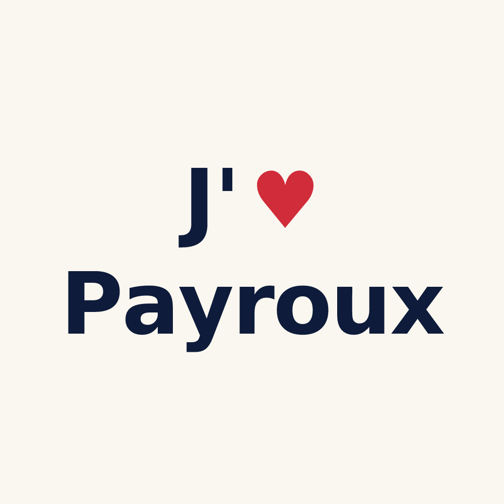 Tasse personnalisée Payroux — design J'aime Payroux