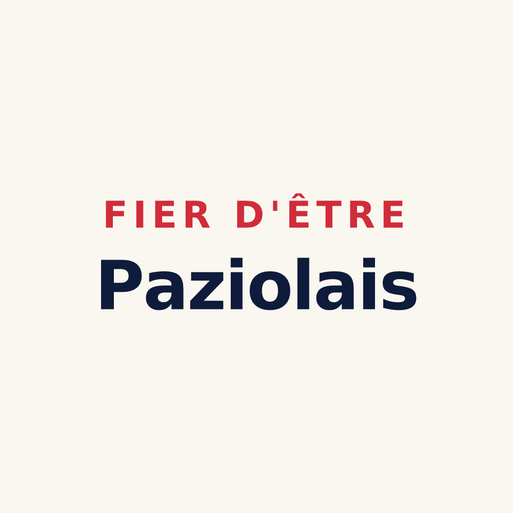 Tasse « Fier d'être Paziolais » — design pour Paziols