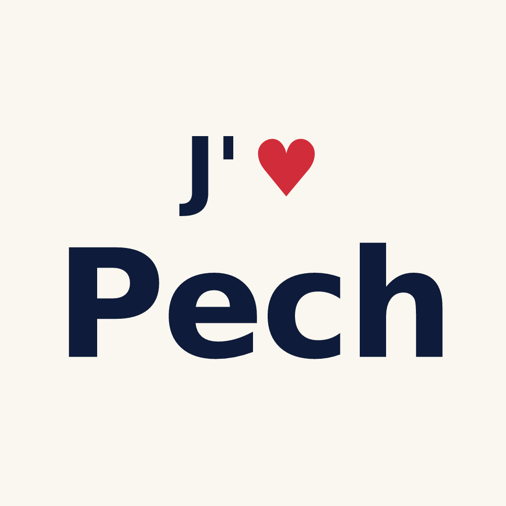 Tasse personnalisée Pech — design « J'aime Pech » imprimé sur la tasse