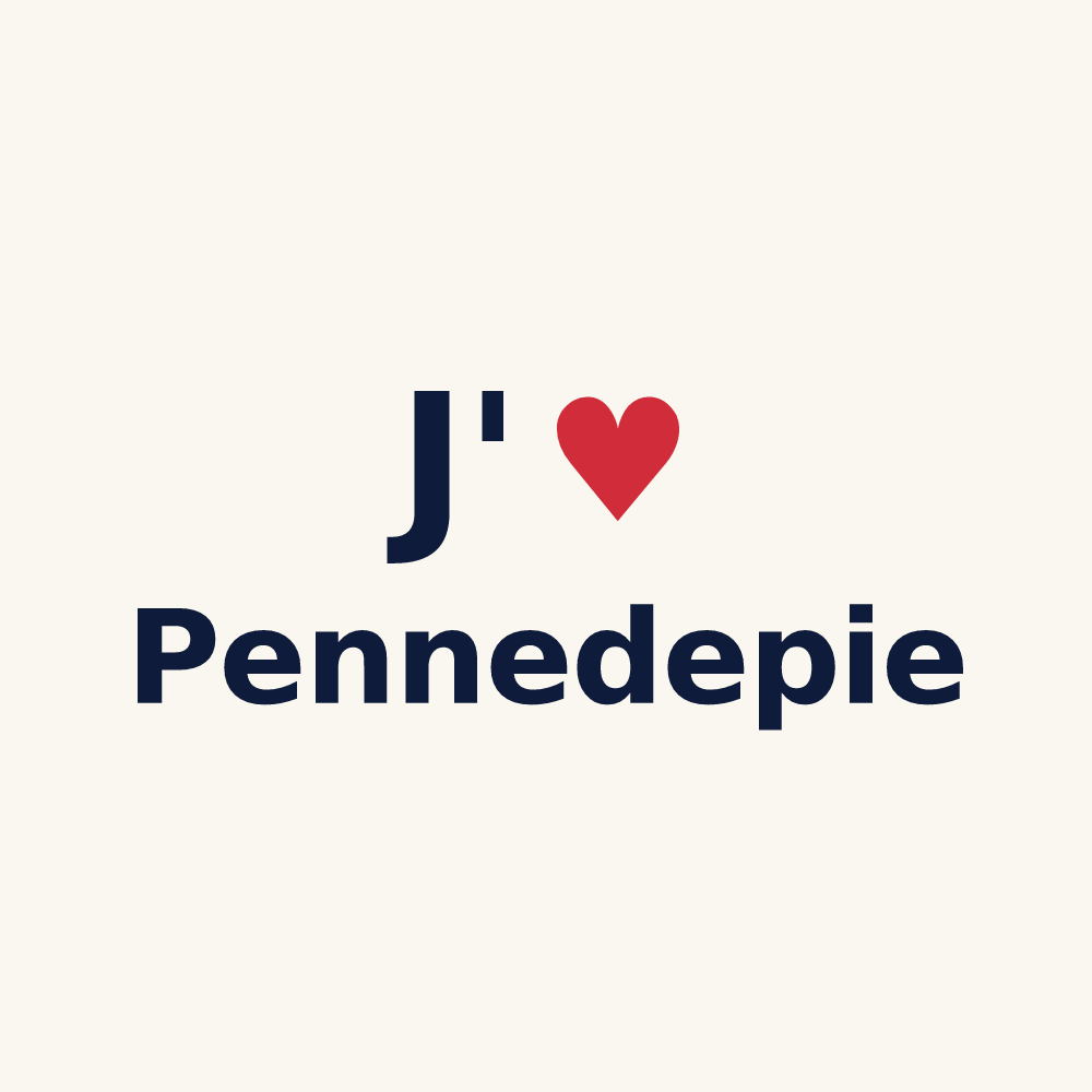 Tasse personnalisée Pennedepie — design J'aime Pennedepie