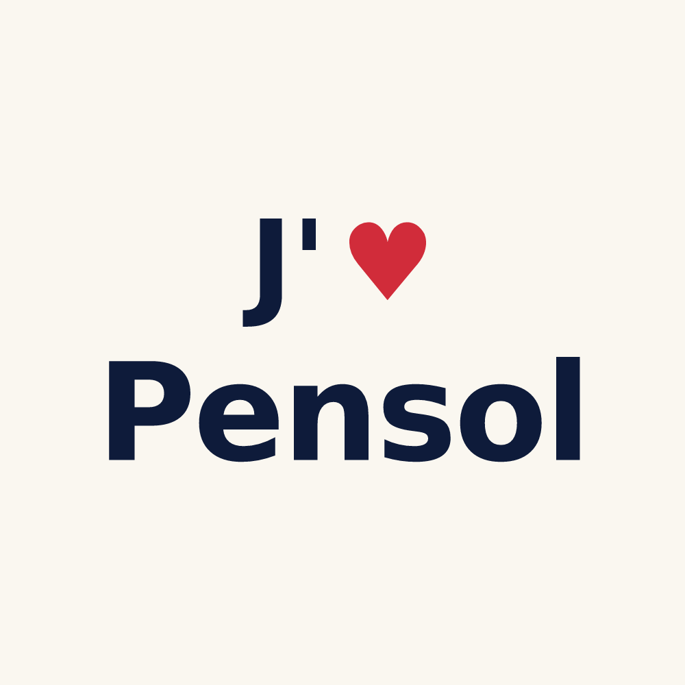 Tasse personnalisée Pensol — design J'aime Pensol