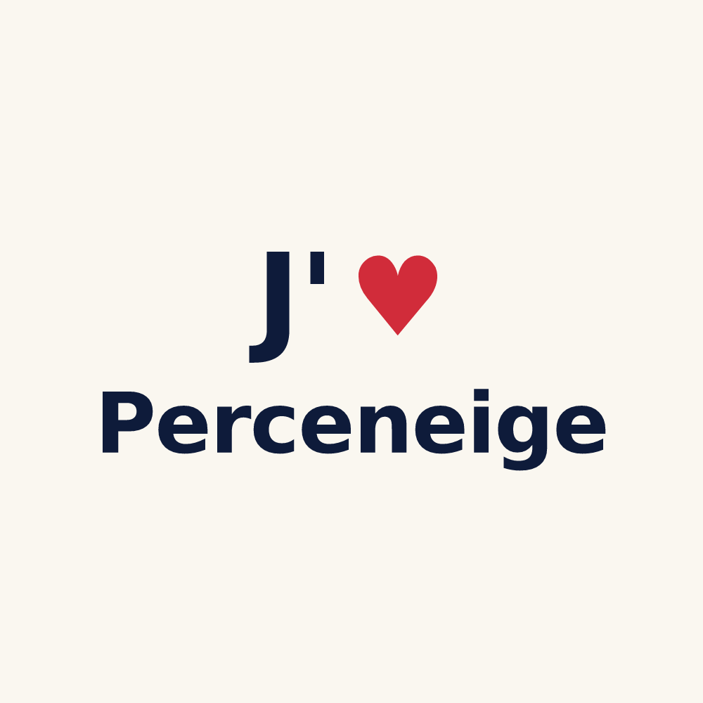 Tasse personnalisée Perceneige — design J'aime Perceneige