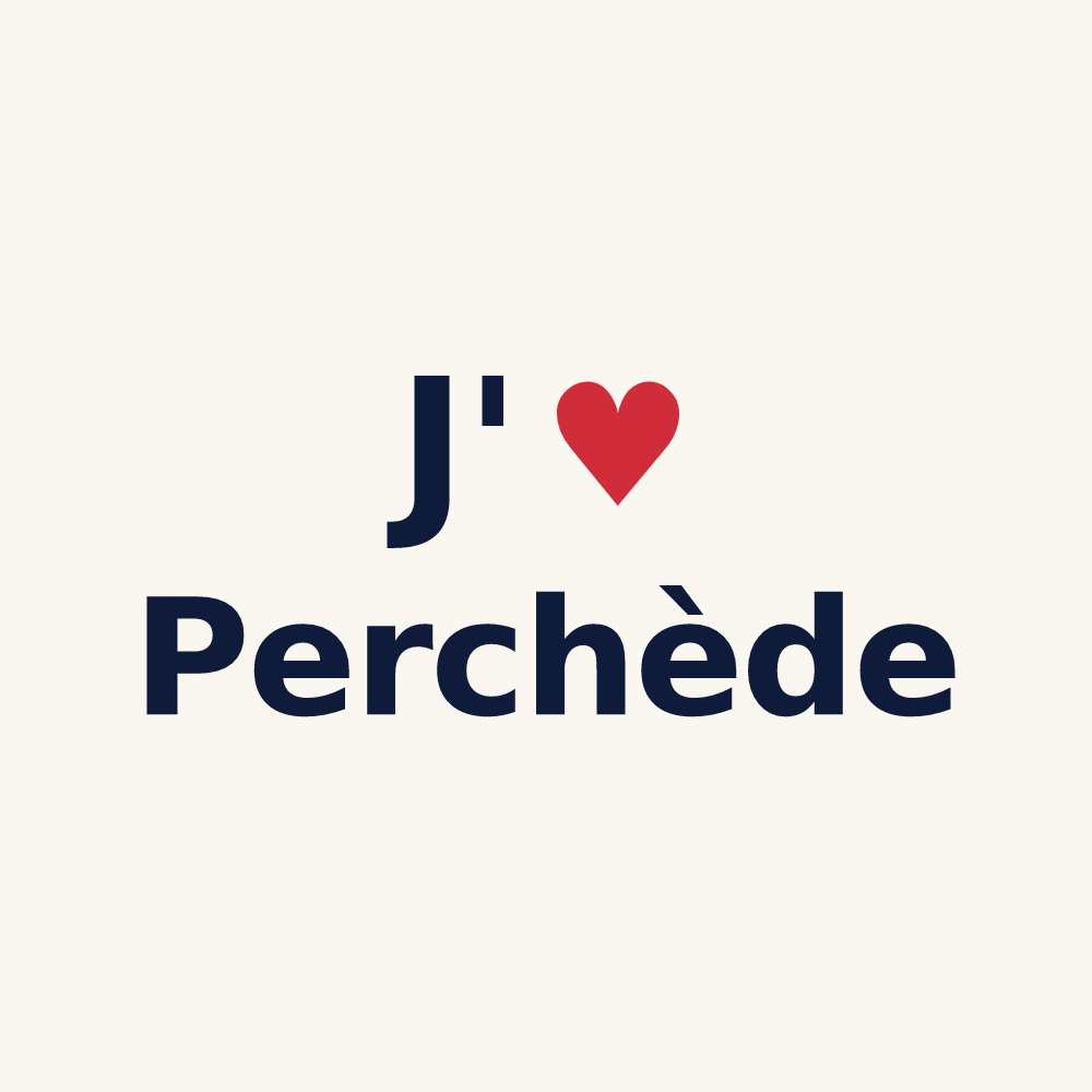 Tasse personnalisée Perchède — design J'aime Perchède