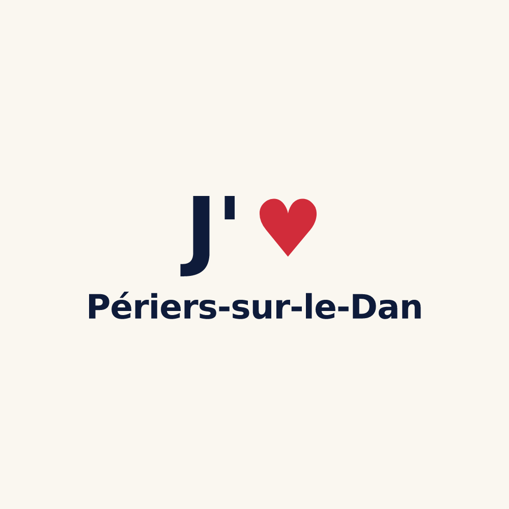 Tasse personnalisée Périers-sur-le-Dan — design « J'aime Périers-sur-le-Dan » imprimé sur la tasse