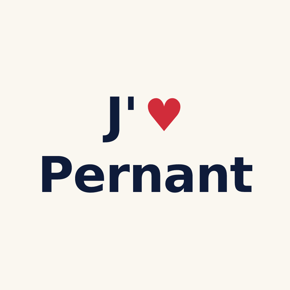 Tasse personnalisée Pernant — design J'aime Pernant