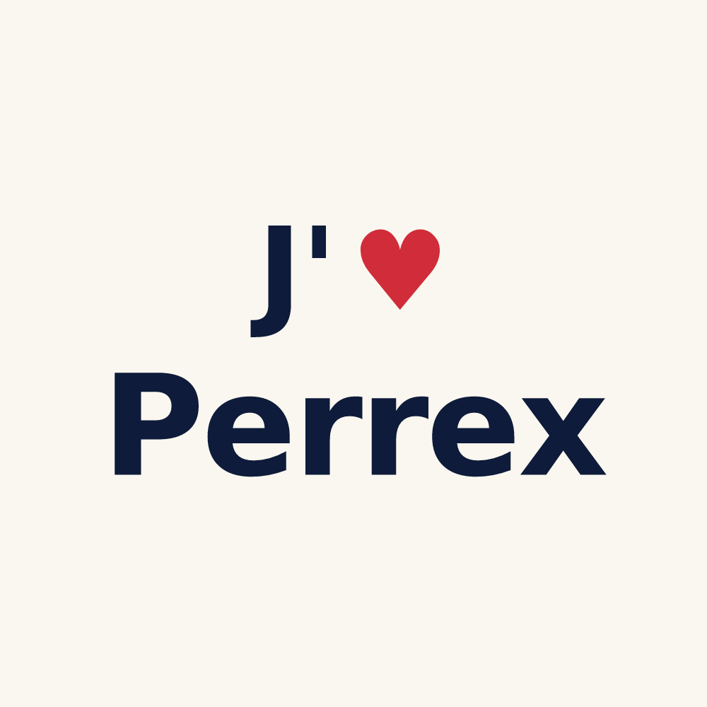 Tasse personnalisée Perrex — design J'aime Perrex