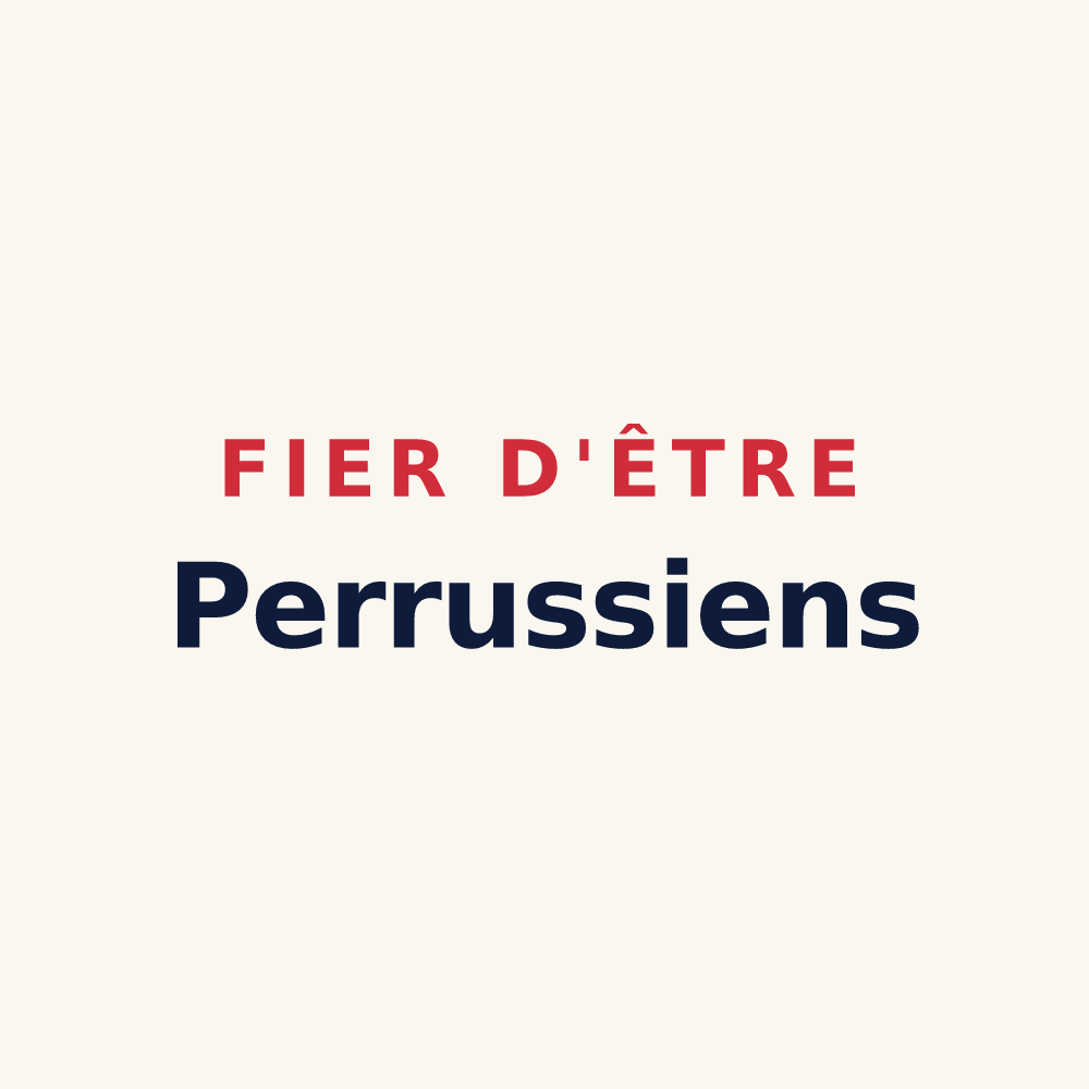 Tasse « Fier d'être Perrussiens » — design pour Perrusse