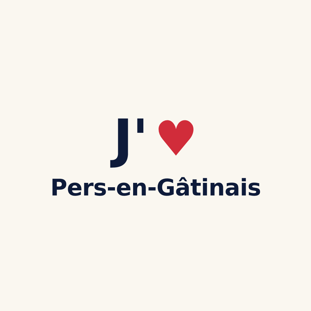 Tasse personnalisée Pers-en-Gâtinais — design J'aime Pers-en-Gâtinais
