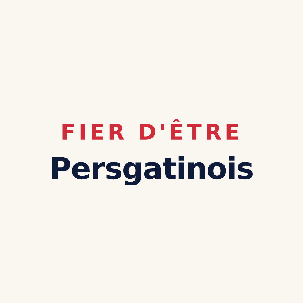 Tasse « Fier d'être Persgatinois » — design pour Pers-en-Gâtinais