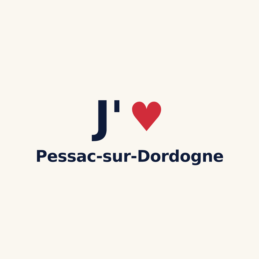 Tasse personnalisée Pessac-sur-Dordogne — design J'aime Pessac-sur-Dordogne